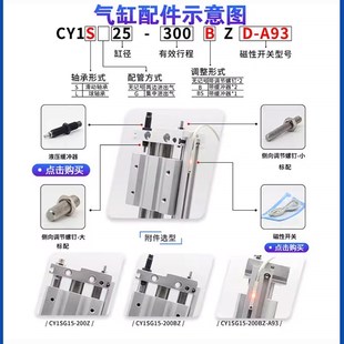 无杆气缸 磁耦式 KCY1L KLH金龙发 CY1Lj系列