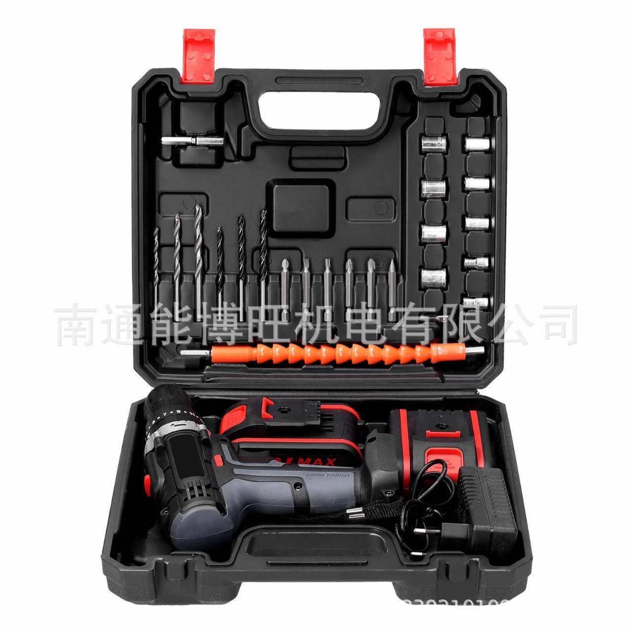 工厂跨境电钻工具套装 多功能家用手电钻21V电动工具大功率冲击钻
