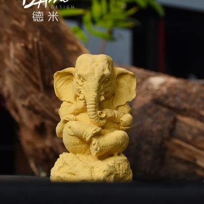 DAME大象汽车摆件家居饰品香薰招财风水神象车载香水高档桌面装饰