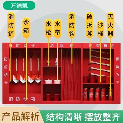 室外建筑工地消防柜器材柜应急器材展示柜消防沙箱微型消防站箱子