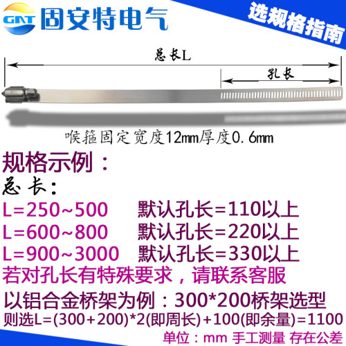 热销不锈钢e国标喉箍圈加厚卡箍收紧金属扎带大号规格加长工业抱