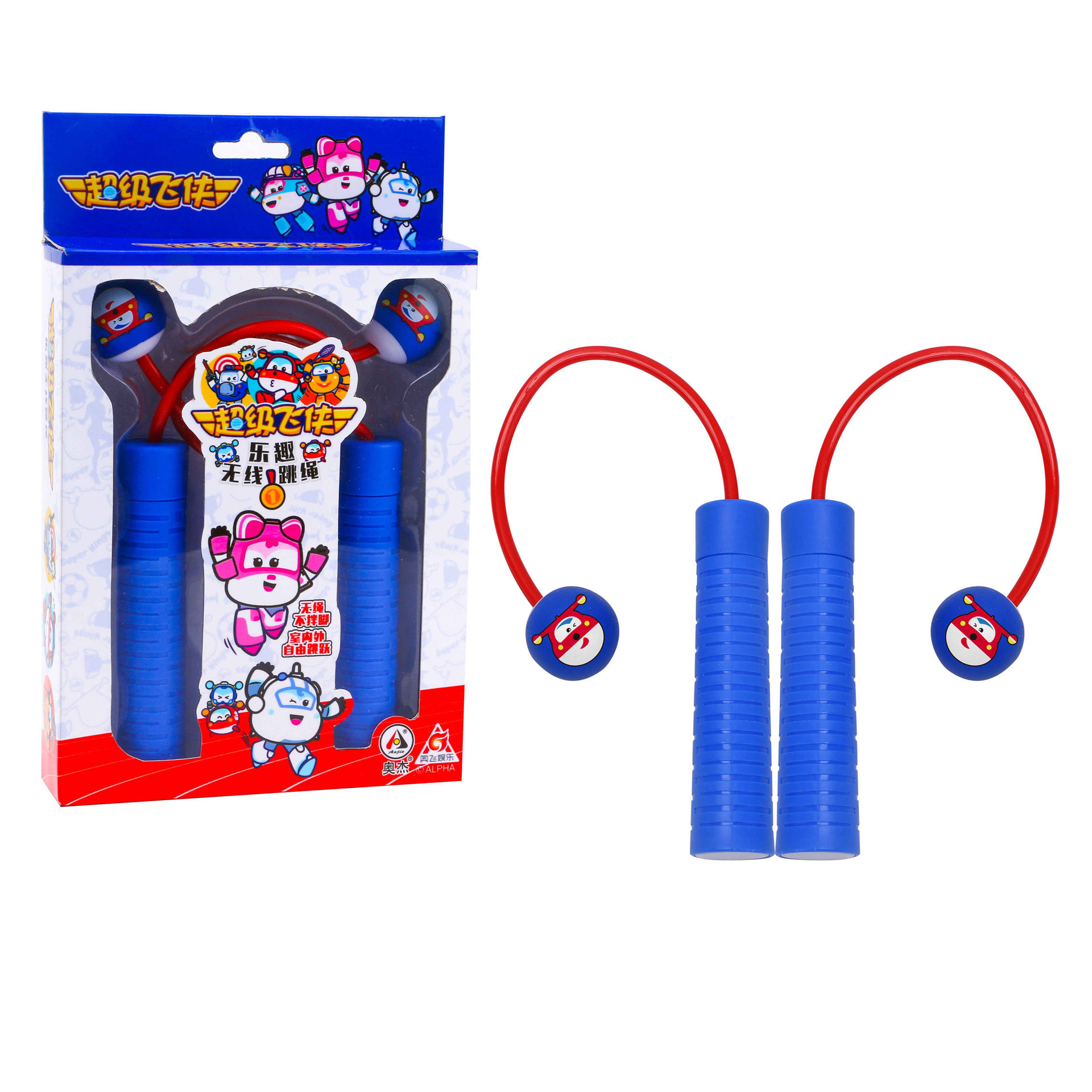 超级飞侠儿童无线无绳户外体育健身运动学生室内跳绳玩具地摊