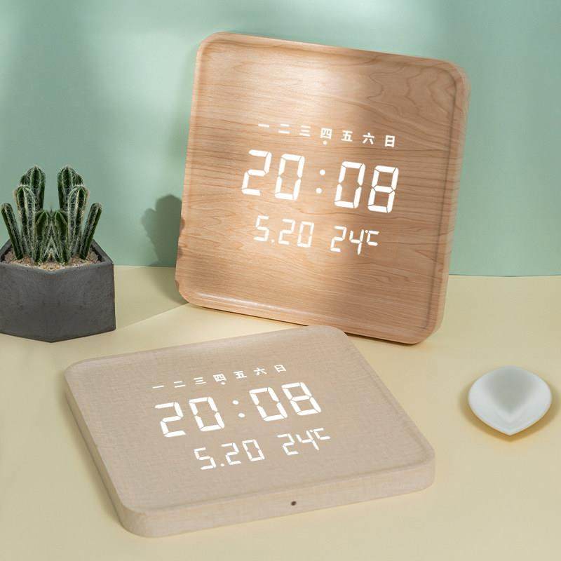 钟表挂钟客厅家用时尚挂墙夜光数字北欧风现代极简约电子时钟中式,家居饰品,挂钟,淘宝优惠券,粉丝福利购,淘宝优惠卷