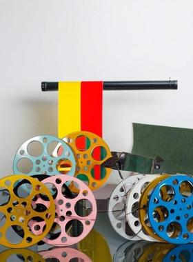 怀旧金属16毫米16mm电影胶片夹胶片片轮片盘直径31.5cm家装摆件