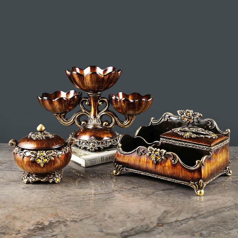 现代欧式创意糖果盘多层大水果盘树脂客厅家用干 干果盘瓜果分格