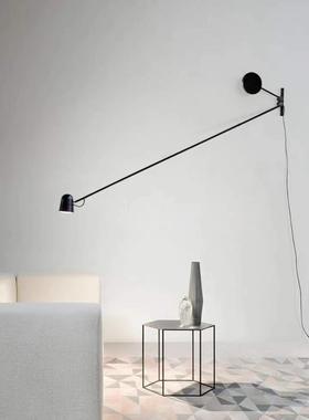 北欧意大利可调节长臂简约壁灯luce plan极简客厅餐厅卧室设计灯