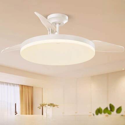 Op照明无叶片风扇灯客厅Led吊扇灯2025新卧室电风扇灯冰风灯