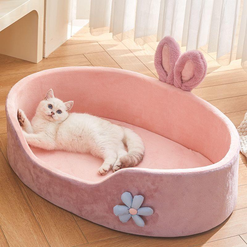 猫窝四季通用可拆洗猫咪公主床猫垫子睡觉用狗窝夏天凉窝宠物用品