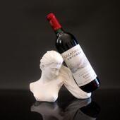 创意美女雕像红酒架现代简约欧式 客厅白色人物艺术品家居装 饰摆件