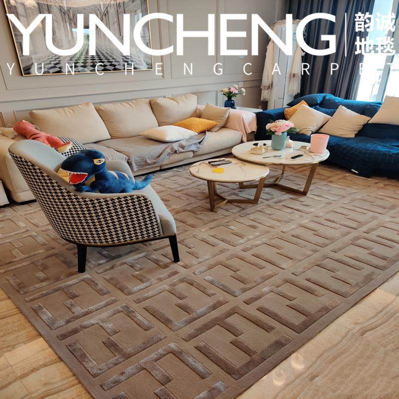 轻奢咖色立体欧美高级客厅茶几地毯意式卧室书房衣帽间床边毯满铺,居家布艺,地毯,淘宝优惠券,粉丝福利购,淘宝优惠卷