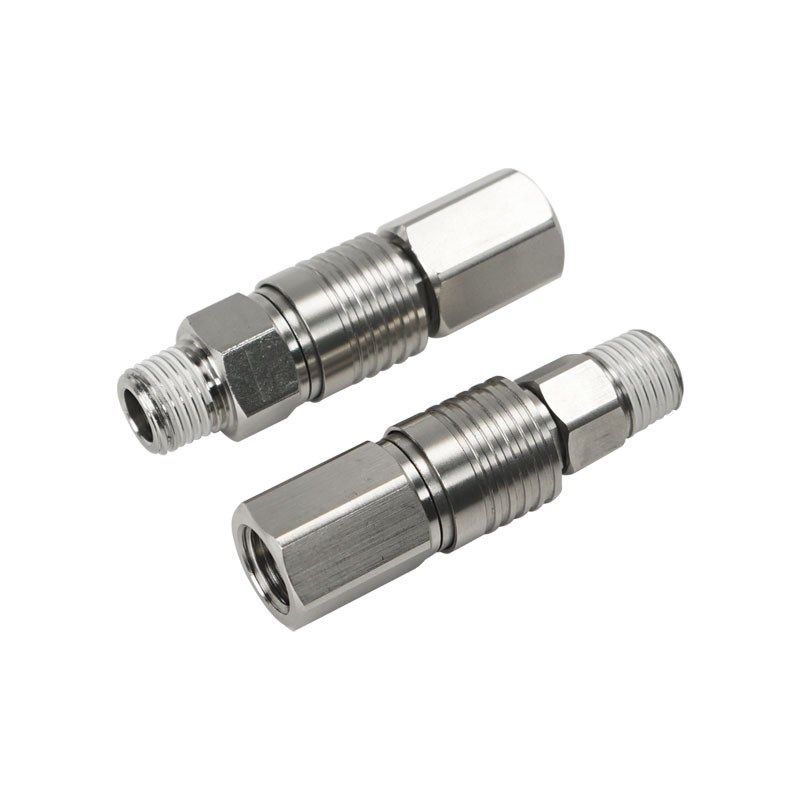 SMC型不锈钢自锁KKA 3P-01F单项公母接头4S-02M 03M双封闭 6P-4F