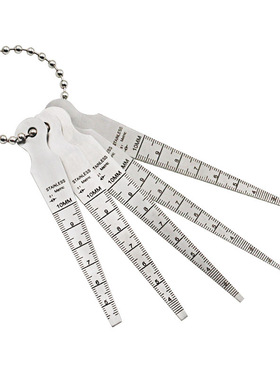 间隙尺塞尺 不锈钢高精度锥形尺 孔径规孔尺三角楔形塞尺1-10mm