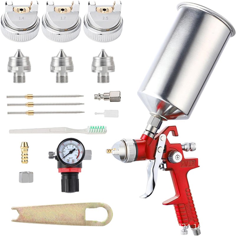 厂家热销汽车喷枪上壶重力式高雾化喷油漆枪气动家具钣金喷枪H827