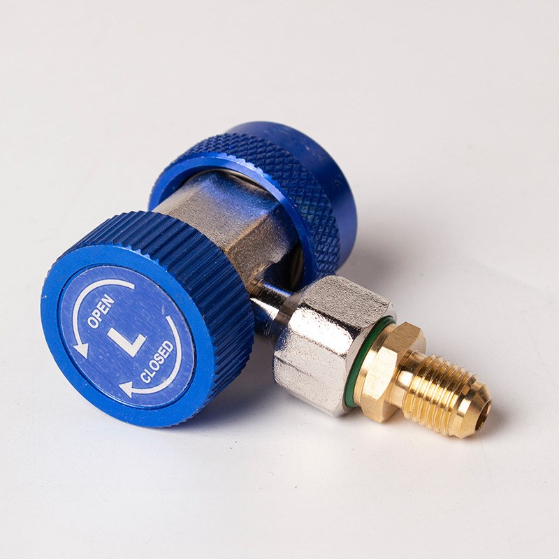 加氟可调快速接头R134a汽车空调雪种加液快接高低压冷媒转换配件