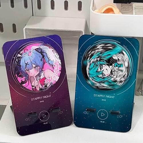亚克力吧唧托旋转立牌展