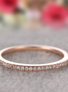 2025新款跨境镀玫瑰金镶钻情侣戒条形钻戒名媛风尾戒女款热销