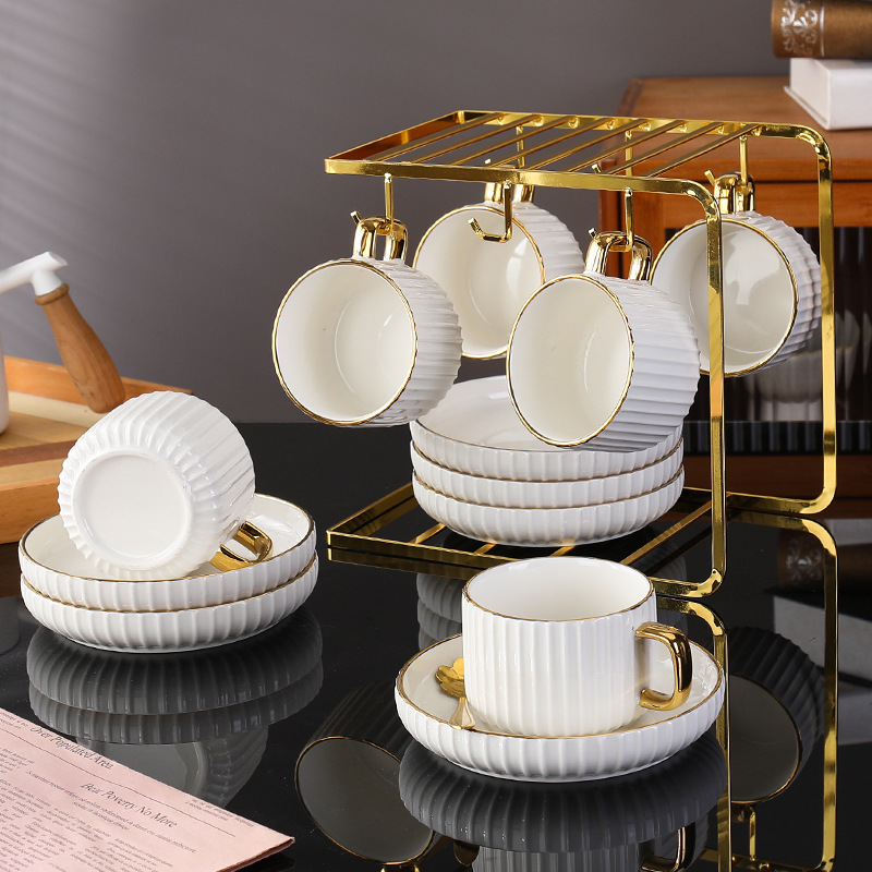 轻奢杯架客厅沥水架茶杯玻璃杯悬挂放杯子架倒挂架家用咖啡置物架