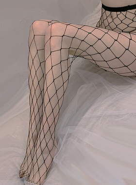 IFELINSE性感丝袜薄款纯欲长筒袜显瘦套装渔网袜2024新款黑丝女士