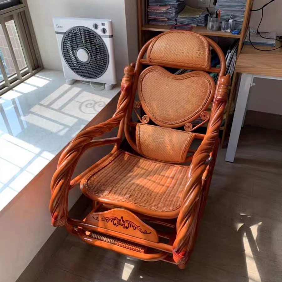 摇椅吊篮阳台天然真藤植物编织老人子家用室内休闲逍遥老式躺椅子,住宅家具,摇椅,淘宝优惠券,粉丝福利购,淘宝优惠卷