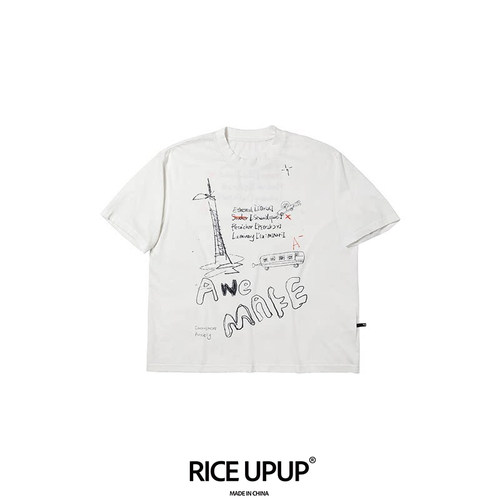 RICEUPU舒服宽松设计师T恤