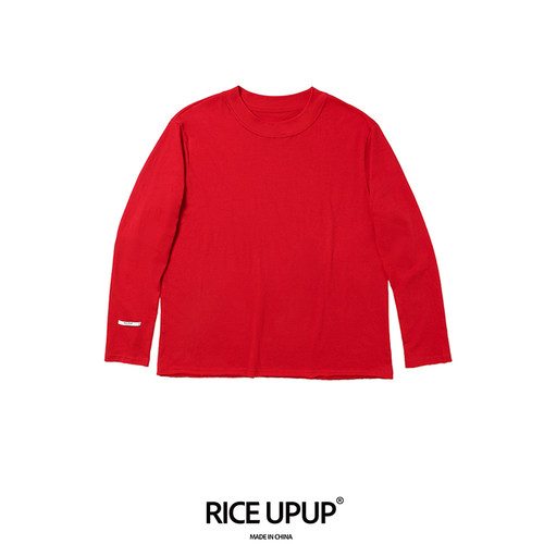 RICEUPUP“米好运”红色打底长袖