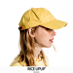 Riceupup“小米糕”黄色破坏刺绣棒球帽