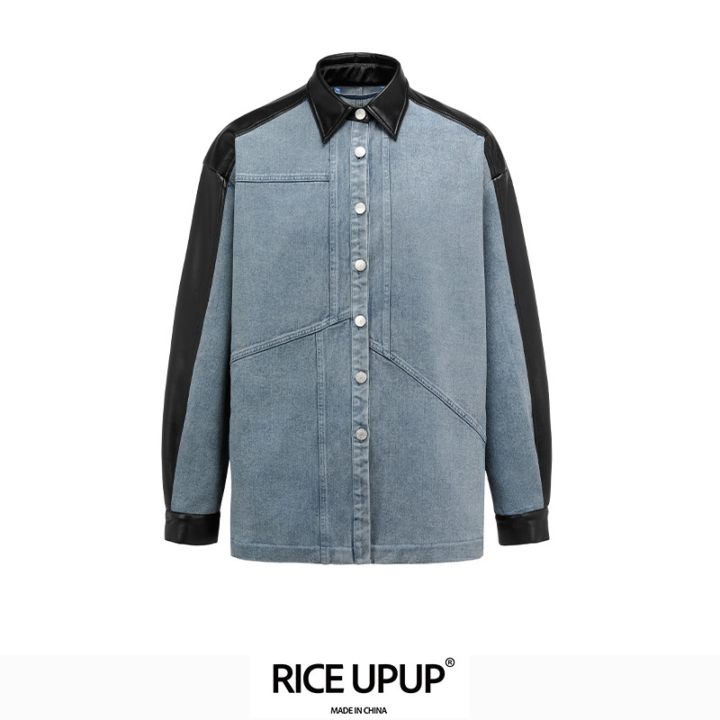 【持续爆款】Riceupup"蓝骑士"牛仔拼接夹克