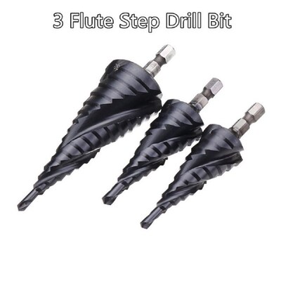 3 Flucte Step Drill Bit TiAlN Coated HRC89 HSS-Co M35 Cobalt