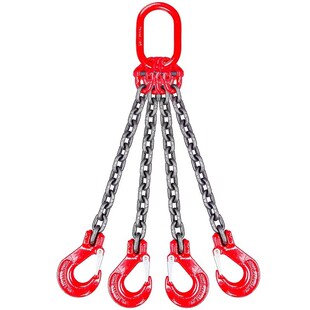 G80锰钢链g条单腿吊索具起重链条吊链单支链条吊具链条吊钩黑铁链