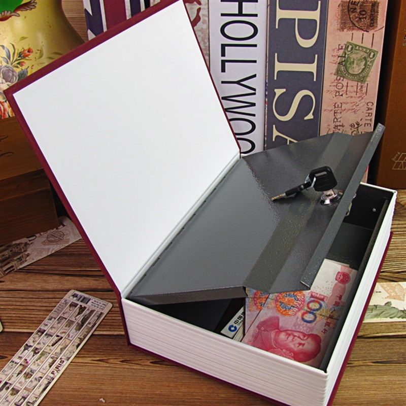 保险箱家用 小型迷你隐形v创意床头家用保险柜书本密码保管箱