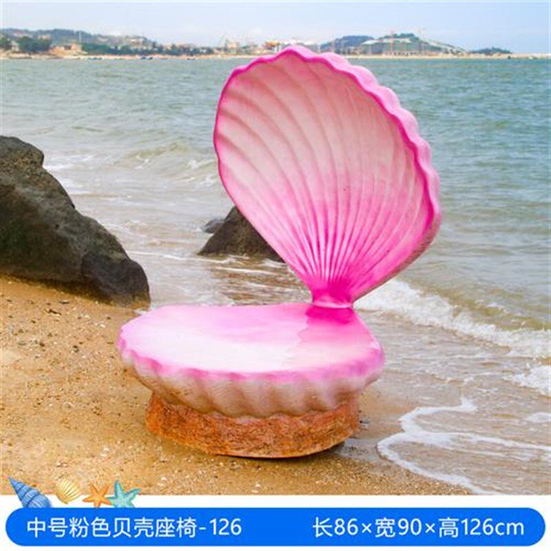海豚雕塑鲸鱼玻璃钢摆p件商场沙滩水池海洋馆美人鱼贝壳海螺装饰