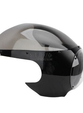 摩托车新款巡航太子配件ST250改装复古圆灯头罩头盖 X整流罩大灯