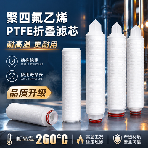 江苏天泽PTFE微孔折叠滤芯现货