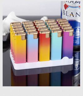 50支新款 高档金属防风打火机批发定制log印字广告机一次性打火机