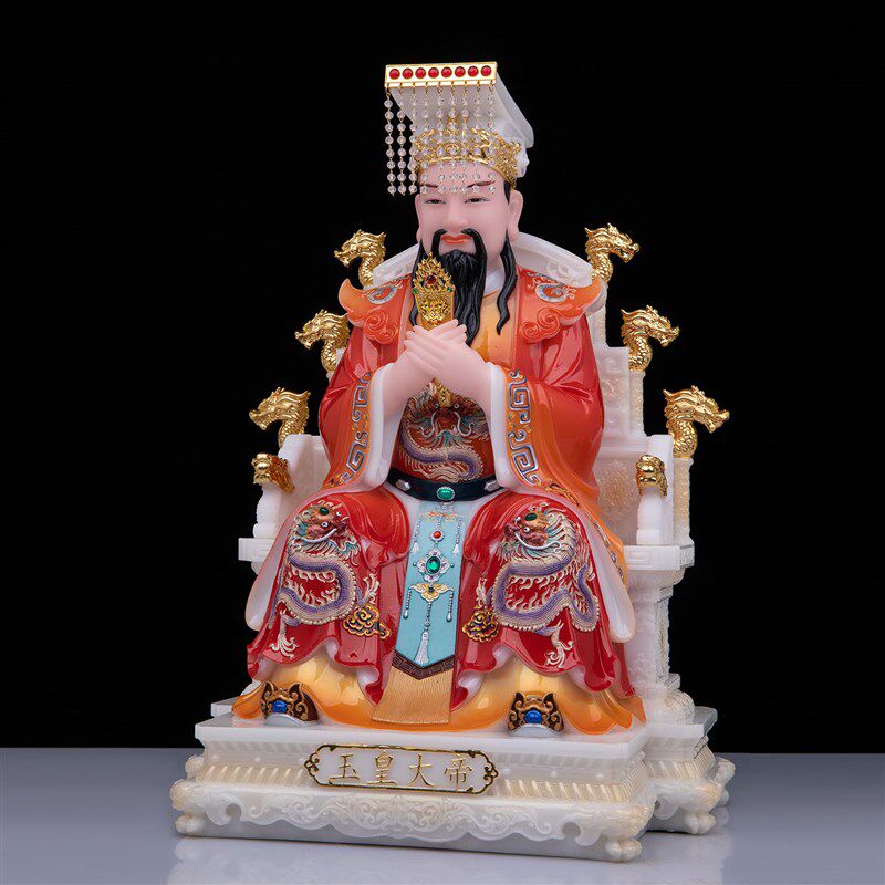典藏玉帝王母神像家用西t王母汉白玉玉皇王母娘娘玉皇大帝祝福摆