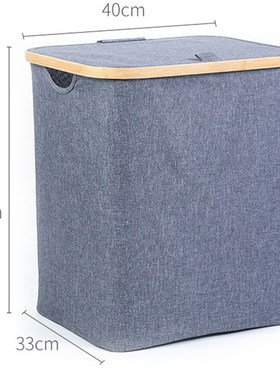 Laundry Basket with Lid Laxrge Bamboo Dirty Clothes Hamper w