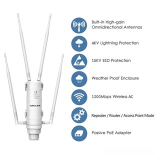 Wavlink High Powenr AC1200 Outdoor Wireless wifi Repeater AP