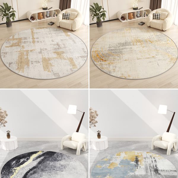 圆形地毯电脑椅地垫客厅沙发椅子垫家用卧室房间电竞转椅隔音脚垫