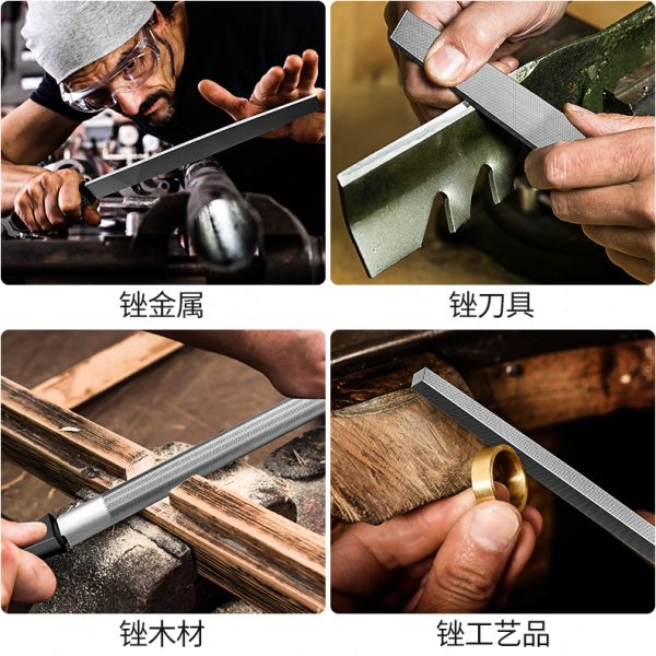锉刀钢锉圆锉小型金属打磨工具磨铁神器三角半圆平板挫子扁锉套装