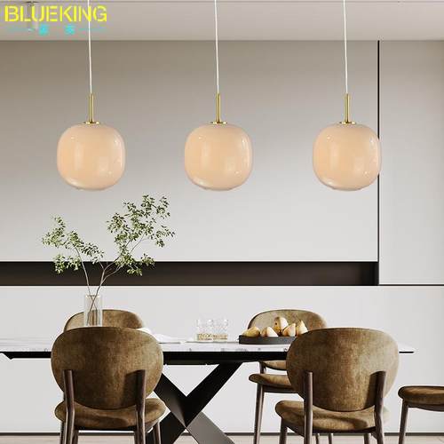 简约现代餐厅奶白玻璃罩吊灯螺口灯泡灯具床头灯灯饰客厅照明 灯