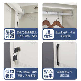 钢制家用阳台柜储物柜大容量多层走廊收纳柜置物柜铁皮带锁杂物