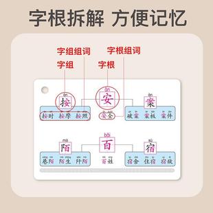 儿童识字卡片宝宝早教认字卡幼儿汉字学习速记乘法单词6年级古诗