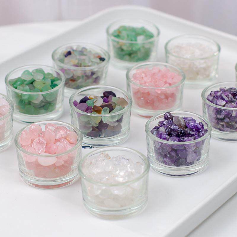 美沐儿 天然水晶石碎石子自制香薰蜡烛diy手工材料装饰水晶小石头