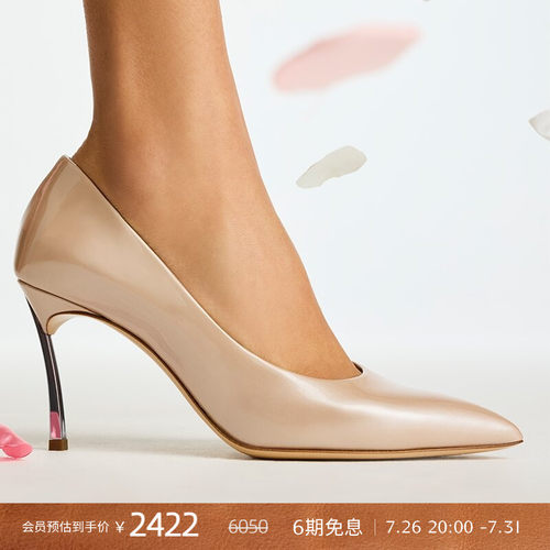 CASADEI/卡桑蒂【12期免息】 漆皮牛皮高跟鞋 Blade钢制刀锋鞋跟