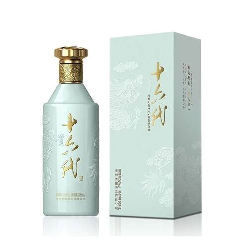 上海贵酒天青十六代53度大曲坤沙酱香型白酒500ml*6瓶整箱发货