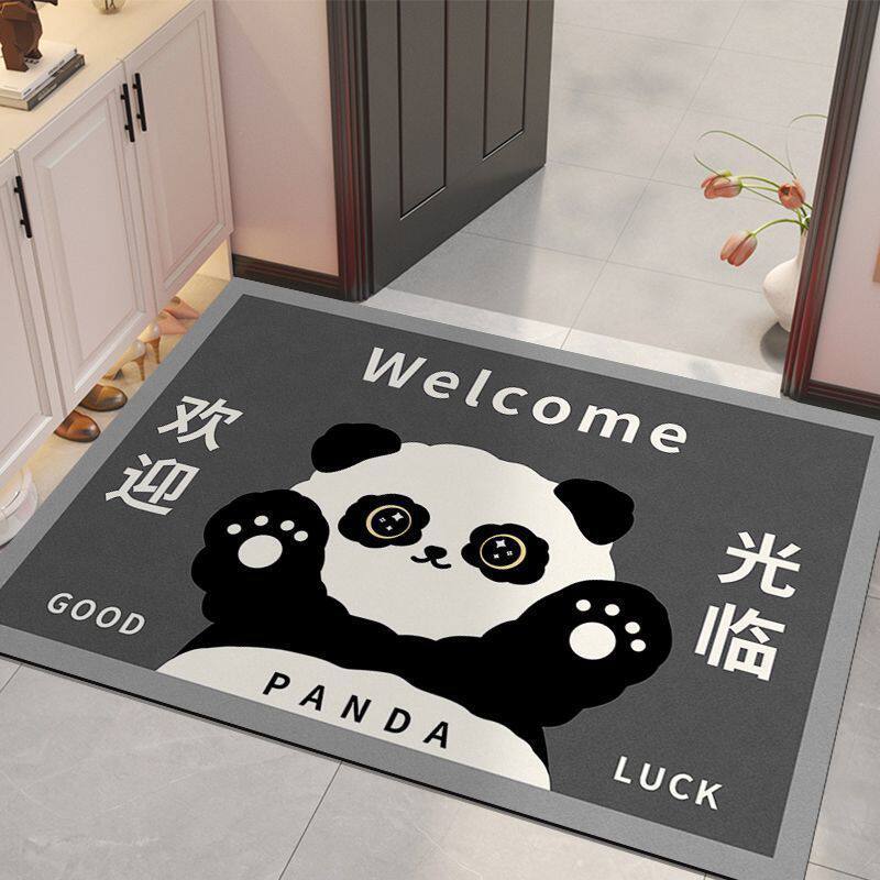门口地垫耐脏入户门地毯垫高级感硅藻泥卡通底垫耐脏可擦洗进家用