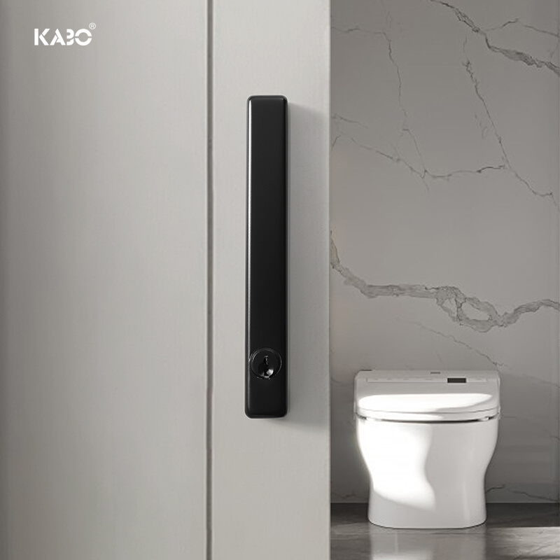 德国KABO室内移门锁现代简约实木门勾锁卫生间黑色推拉门移门锁扣