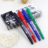 自由马双头记号笔油性防水不掉色小头勾线笔大头笔细头标记马克笔