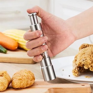 家用便捷不锈钢研磨器研磨瓶家用牛排西餐 胡椒研磨器手动按压式