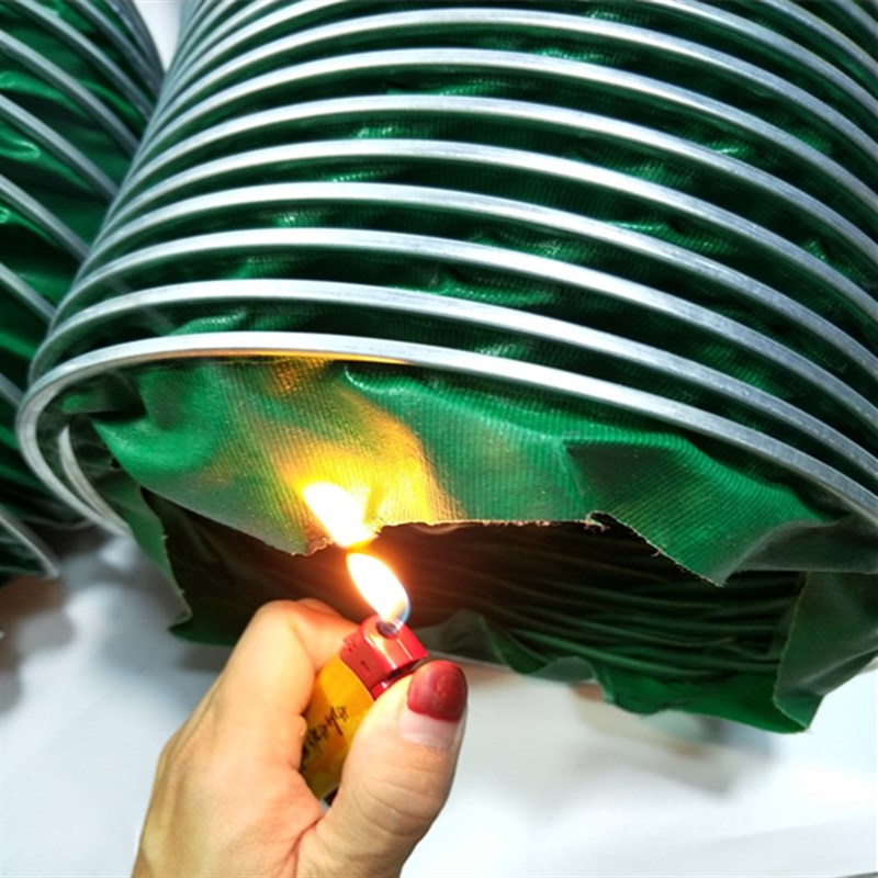 直径200mm防火布通风管玻纤布钢丝伸缩排烟管防火防雨软连接风管